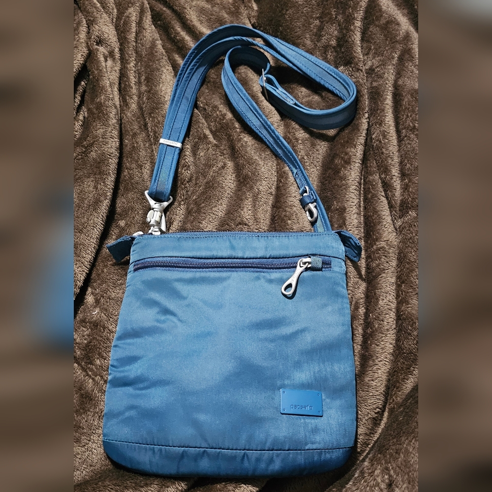 Pacsafe Blue Crossbody Bag